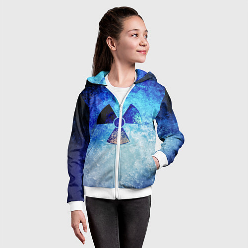 Детская толстовка на молнии STALKER ZONE / 3D-Белый – фото 4