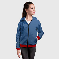 Толстовка на молнии детская 19-4052 Classic Blue, цвет: 3D-красный — фото 2