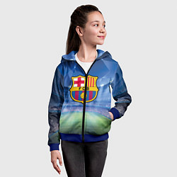 Толстовка на молнии детская FC Barcelona, цвет: 3D-синий — фото 2