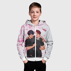 Толстовка на молнии детская Stray Kids, цвет: 3D-белый — фото 2