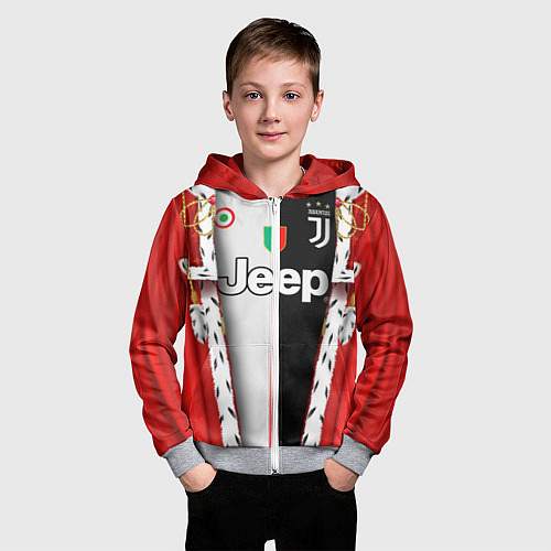 Детская толстовка на молнии King Juventus / 3D-Меланж – фото 3