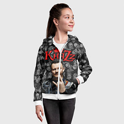 Толстовка на молнии детская Князь, цвет: 3D-белый — фото 2