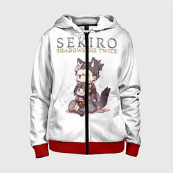Толстовка на молнии детская Sekiro:Shadows Die Twice, цвет: 3D-красный