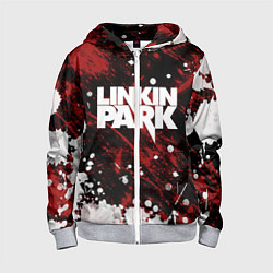 Толстовка на молнии детская Linkin Park, цвет: 3D-меланж