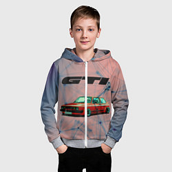 Толстовка на молнии детская Volkswagen, цвет: 3D-меланж — фото 2