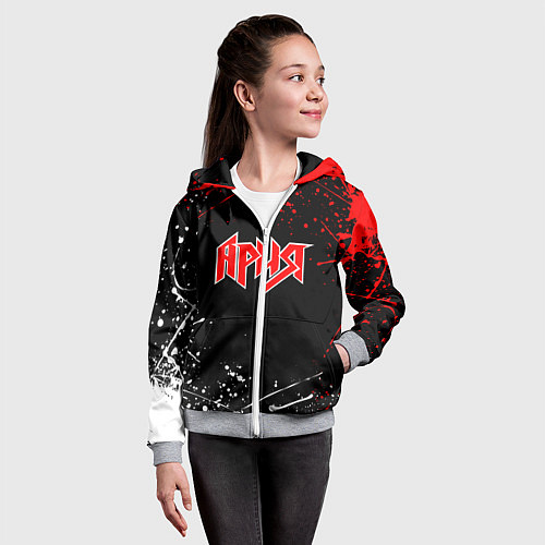 Детская толстовка на молнии АРИЯ / 3D-Меланж – фото 4