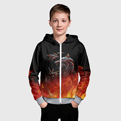 Толстовка на молнии детская Ведьмак сериал, цвет: 3D-меланж — фото 2