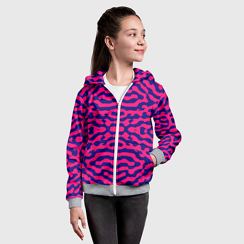 Детская толстовка на молнии No name / 3D-Меланж – фото 4