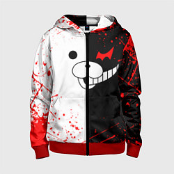 Толстовка на молнии детская MONOKUMA, цвет: 3D-красный