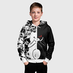 Толстовка на молнии детская Monokuma, цвет: 3D-белый — фото 2