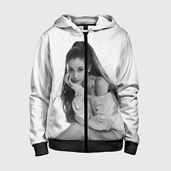 Толстовка на молнии детская Ariana Grande Ариана Гранде, цвет: 3D-черный