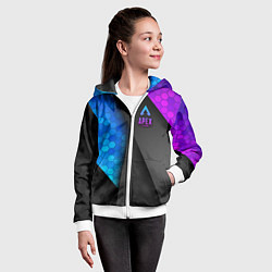 Толстовка на молнии детская Apex Legends, цвет: 3D-белый — фото 2