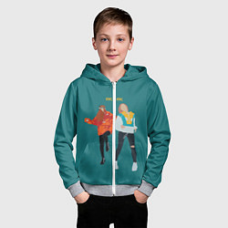 Толстовка на молнии детская Кис-кис, цвет: 3D-меланж — фото 2