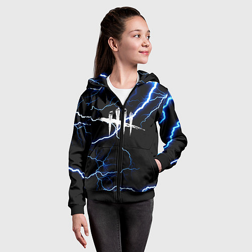 Детская толстовка на молнии DEAD BY DAYLIGHT / 3D-Черный – фото 4