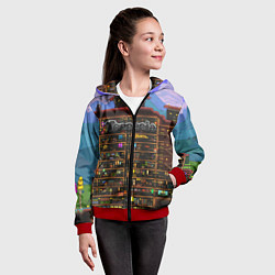 Толстовка на молнии детская TERRARIA, цвет: 3D-красный — фото 2