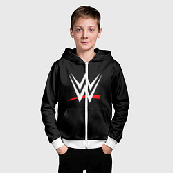 Толстовка на молнии детская WWE, цвет: 3D-белый — фото 2