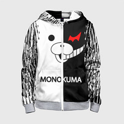 Толстовка на молнии детская MONOKUMA, цвет: 3D-меланж