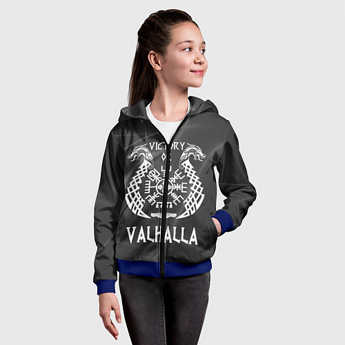 Детская толстовка на молнии Valhalla / 3D-Синий – фото 4