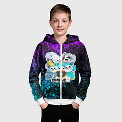 Толстовка на молнии детская UNDERTALE, цвет: 3D-белый — фото 2