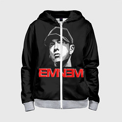 Толстовка на молнии детская Eminem, цвет: 3D-меланж