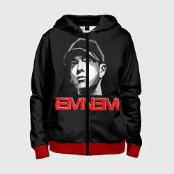 Толстовка на молнии детская Eminem, цвет: 3D-красный
