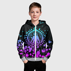 Толстовка на молнии детская PUBG, цвет: 3D-меланж — фото 2