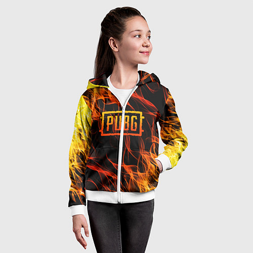 Детская толстовка на молнии PUBG / 3D-Белый – фото 4