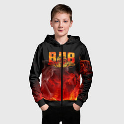 Толстовка на молнии детская ВДВ, цвет: 3D-черный — фото 2