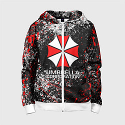 Толстовка на молнии детская UMBRELLA CORP, цвет: 3D-белый