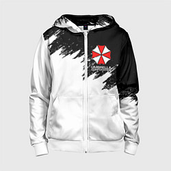 Толстовка на молнии детская UMBRELLA CORP, цвет: 3D-белый