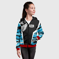 Толстовка на молнии детская Камуфляж ВДВ, цвет: 3D-красный — фото 2