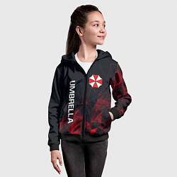 Толстовка на молнии детская UMBRELLA CORP, цвет: 3D-черный — фото 2