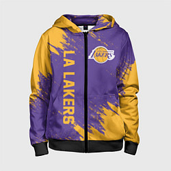 Толстовка на молнии детская LA LAKERS, цвет: 3D-черный