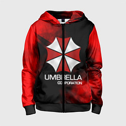 Толстовка на молнии детская UMBRELLA CORP, цвет: 3D-черный