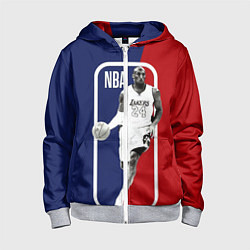 Толстовка на молнии детская NBA Kobe Bryant, цвет: 3D-меланж