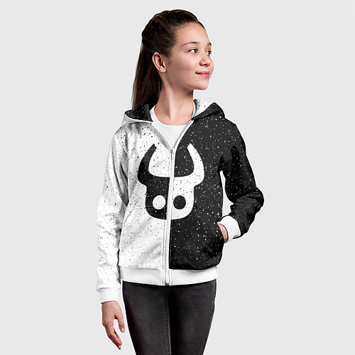 Детская толстовка на молнии Hollow Knight / 3D-Белый – фото 4