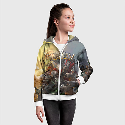 Детская толстовка на молнии Heroes of Might and Magic / 3D-Белый – фото 4