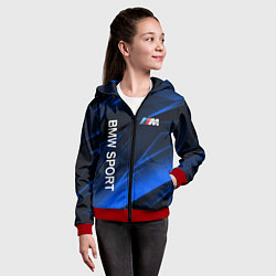Толстовка на молнии детская BMW БМВ, цвет: 3D-красный — фото 2