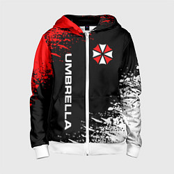 Толстовка на молнии детская UMBRELLA CORPORATION, цвет: 3D-белый