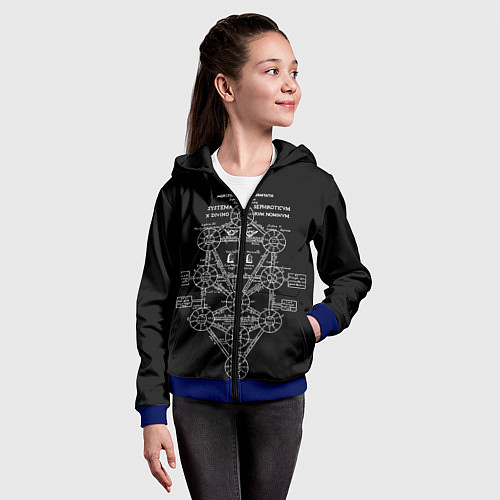 Детская толстовка на молнии EVa-updown / 3D-Синий – фото 4