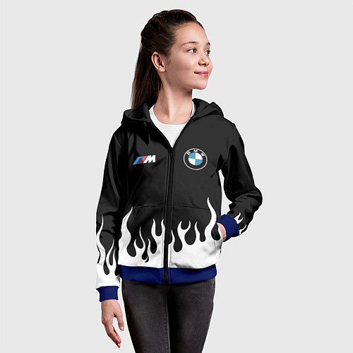Детская толстовка на молнии BMW БМВ / 3D-Синий – фото 4