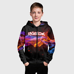 Толстовка на молнии детская ROBLOX, цвет: 3D-черный — фото 2
