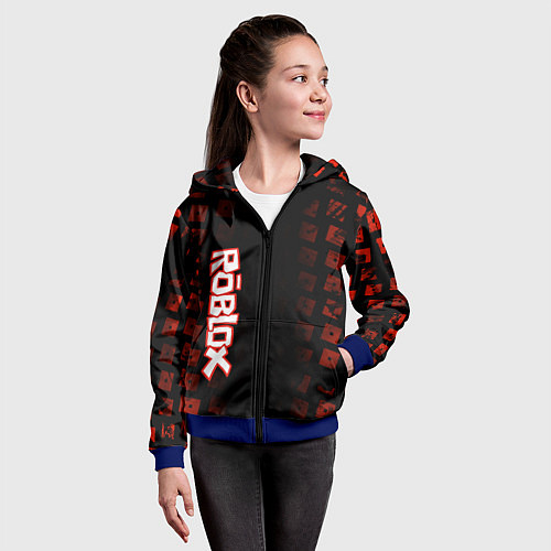 Детская толстовка на молнии Roblox / 3D-Синий – фото 4