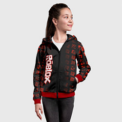 Толстовка на молнии детская Roblox, цвет: 3D-красный — фото 2