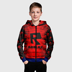Толстовка на молнии детская Roblox, цвет: 3D-синий — фото 2