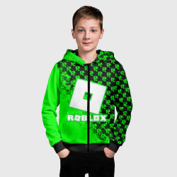 Толстовка на молнии детская Roblox, цвет: 3D-черный — фото 2