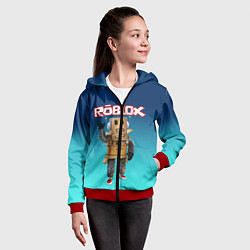 Толстовка на молнии детская ROBLOX, цвет: 3D-красный — фото 2