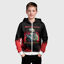 Толстовка на молнии детская Внутренние войска, цвет: 3D-белый — фото 2