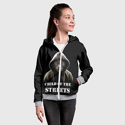 Толстовка на молнии детская Дитя улиц, цвет: 3D-меланж — фото 2