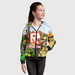 Толстовка на молнии детская ROBLOX, цвет: 3D-черный — фото 2